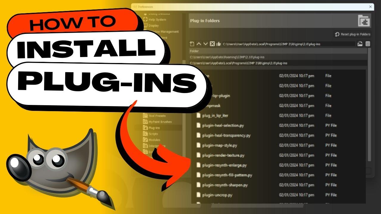 Instalar plugins en GIMP