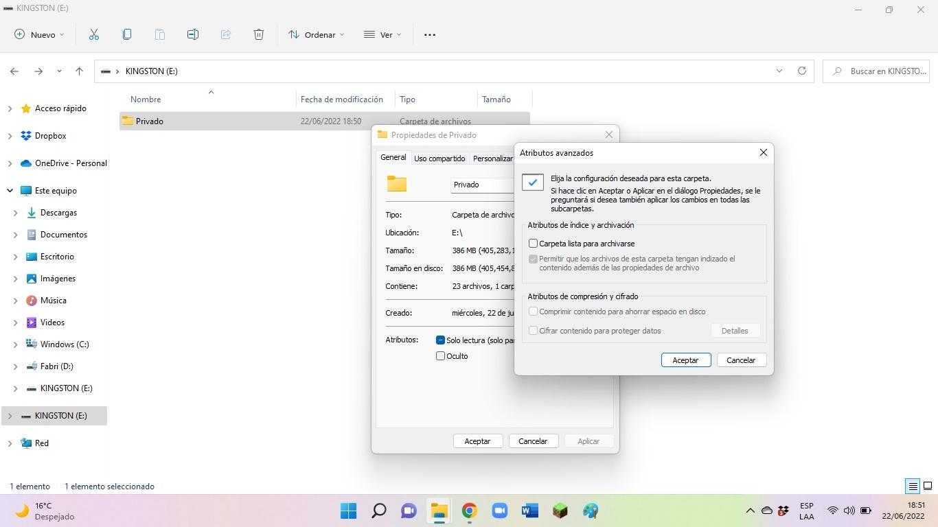 cómo usar Get-ItemProperty para inspeccionar atributos de archivos cifrados.