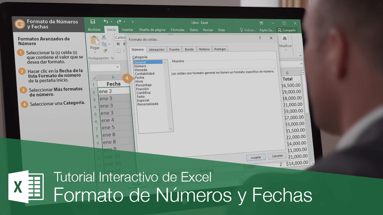 tipos de formatos excel