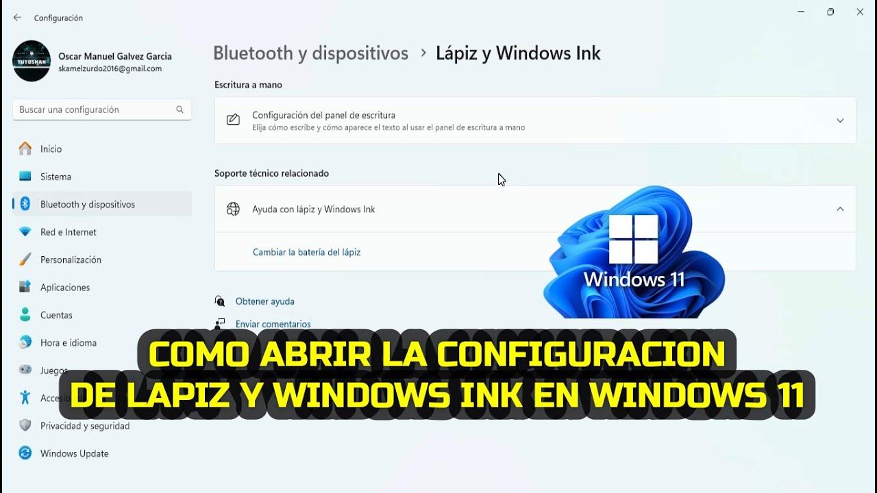 configurar lapiz digital en windows 11