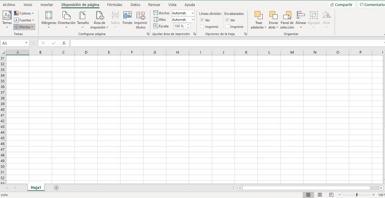 Impresión de hojas de Excel