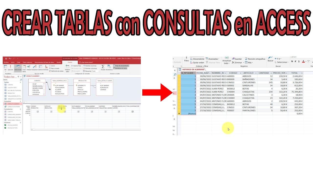 Tabla creada por consulta