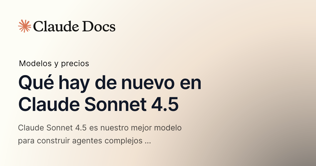 Novedades de Claude Sonnet 4.5