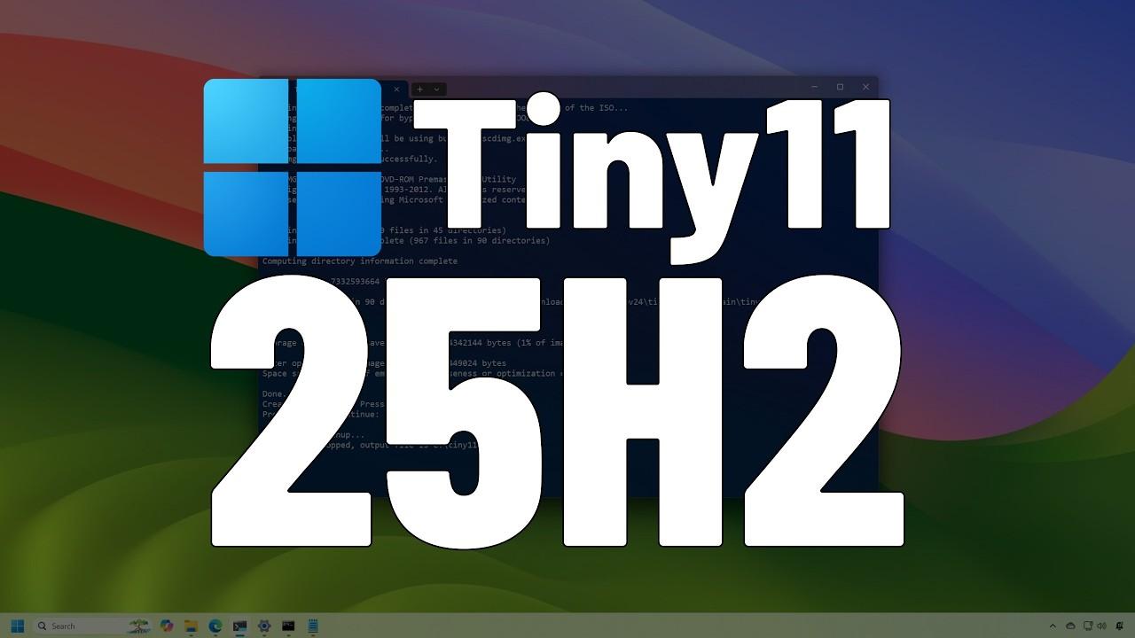 Tiny11 25H2 en Windows 11