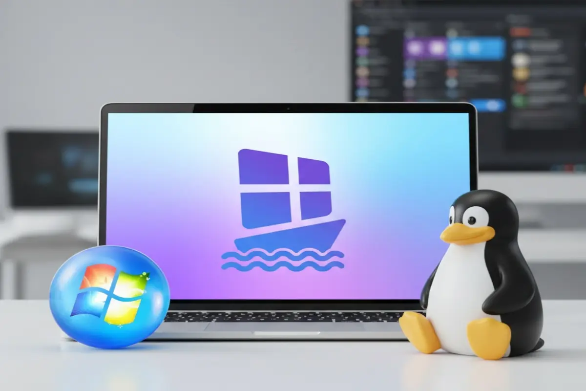 Arquitectura de WinBoat con Docker y KVM