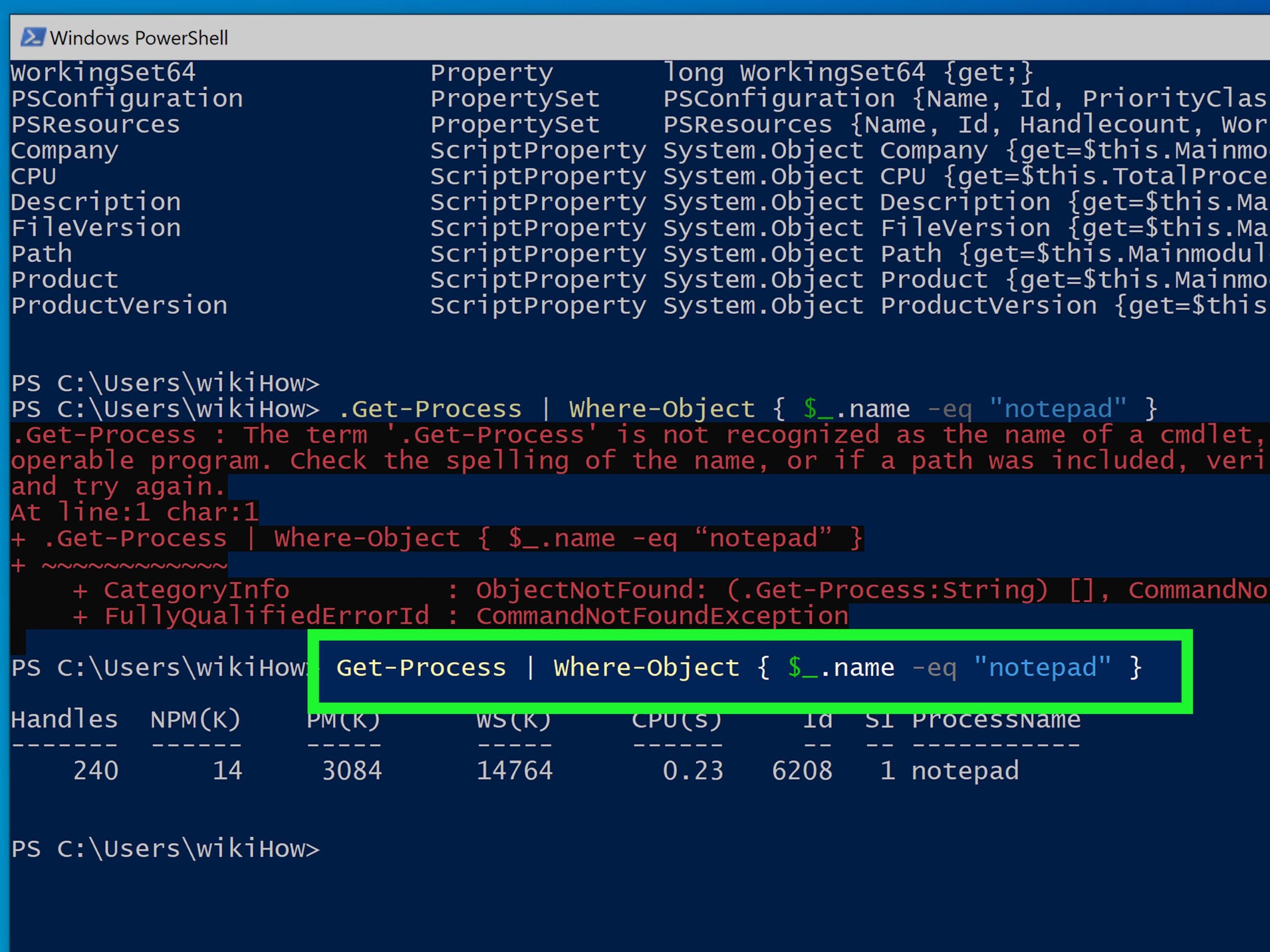 Sintaxis de cmdlets en PowerShell
