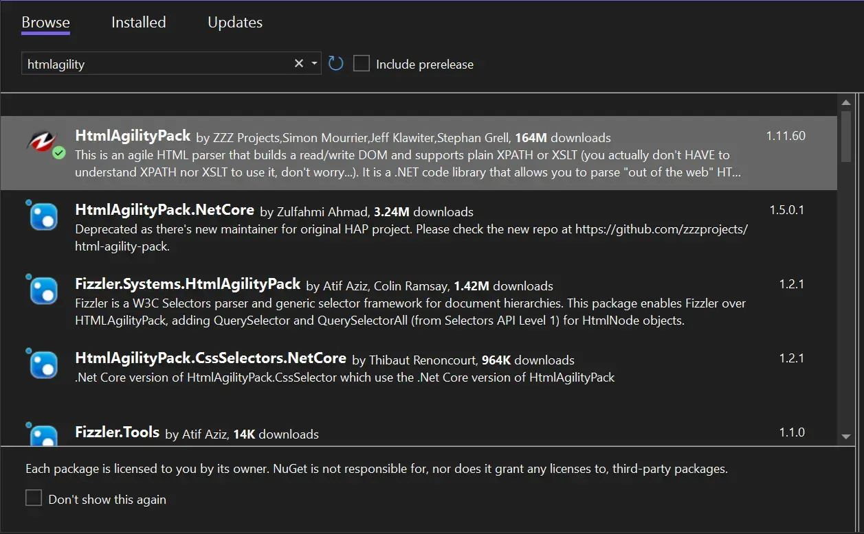 Scraping con PowerShell y HTML Agility Pack