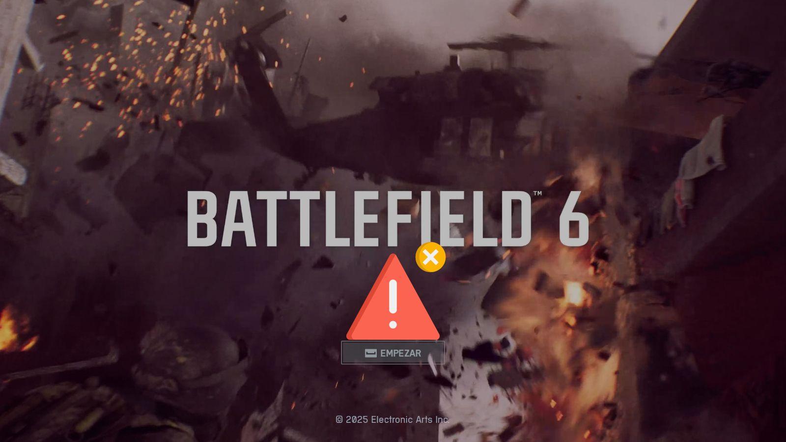 solución error de inicio de battlefield 6
