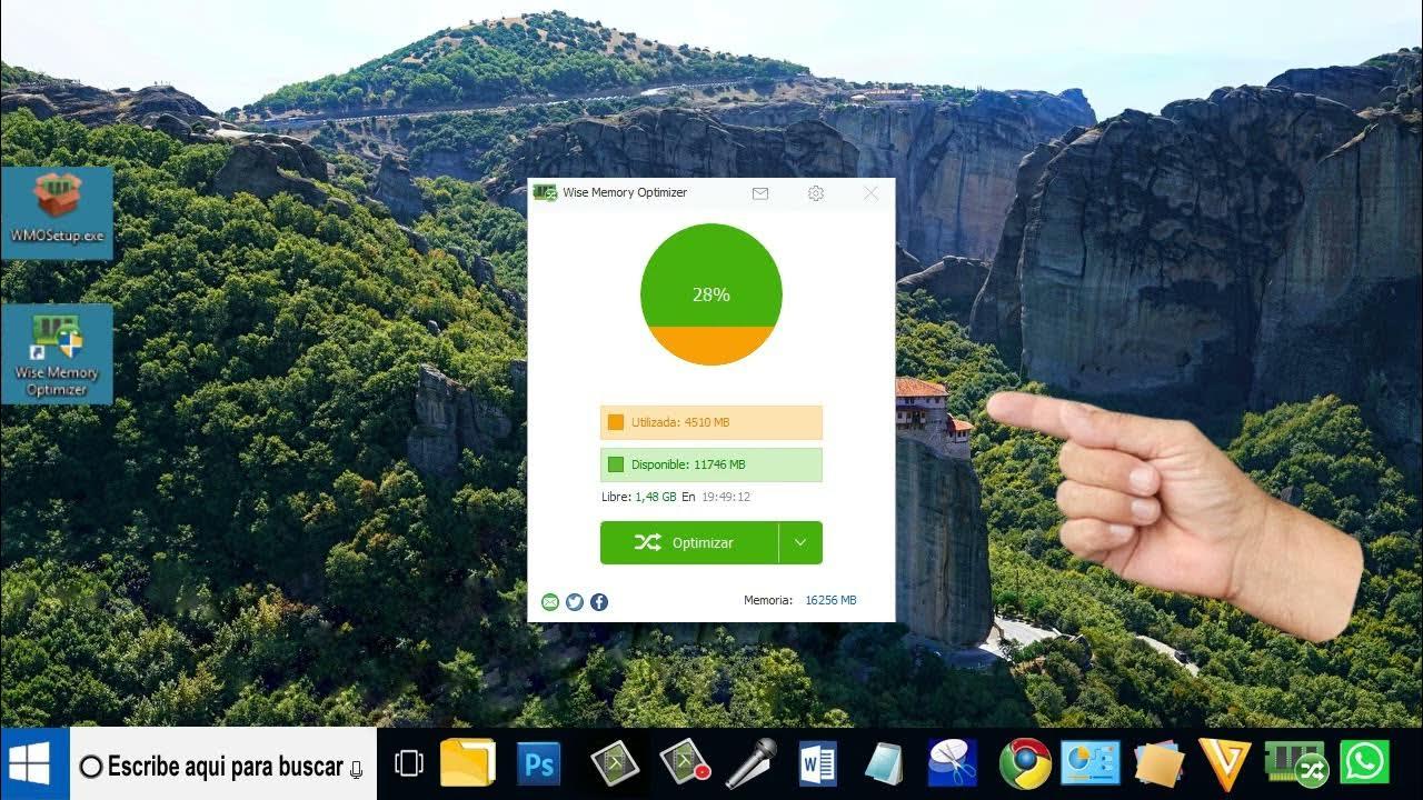 Interfaz principal Wise Memory Optimizer