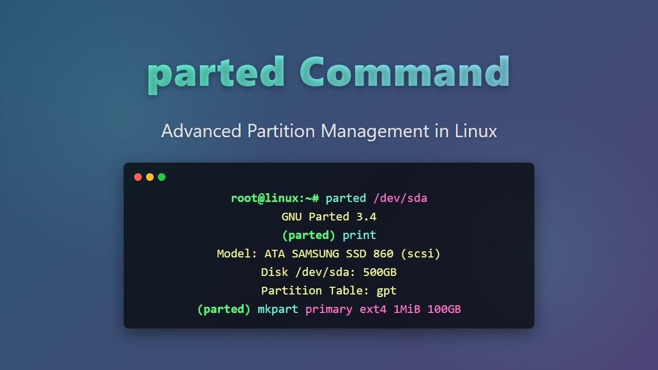 tutorial del comando parted