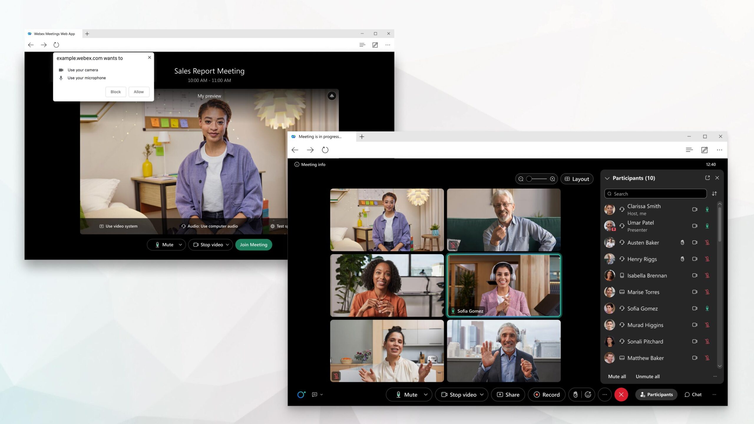 Configuración de audio y vídeo en Webex