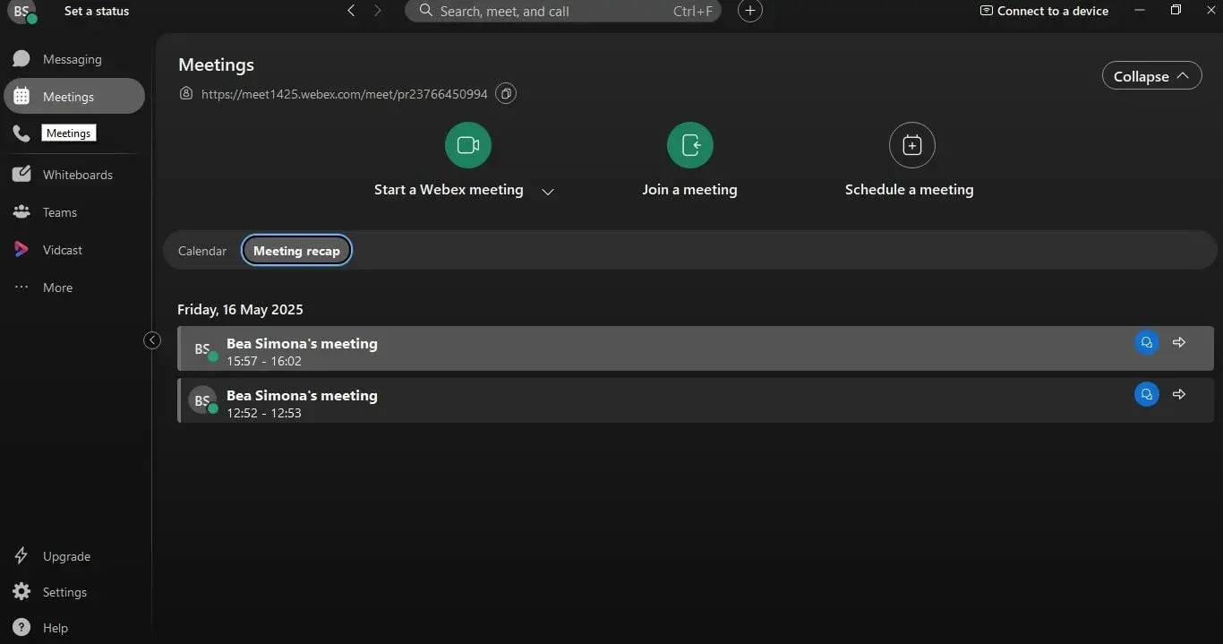Dispositivos e integraciones con Webex