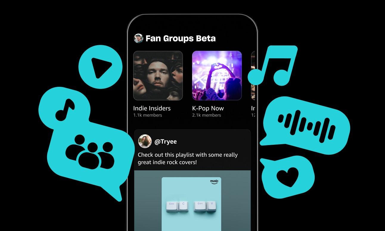 Grupos de fans en la app de música