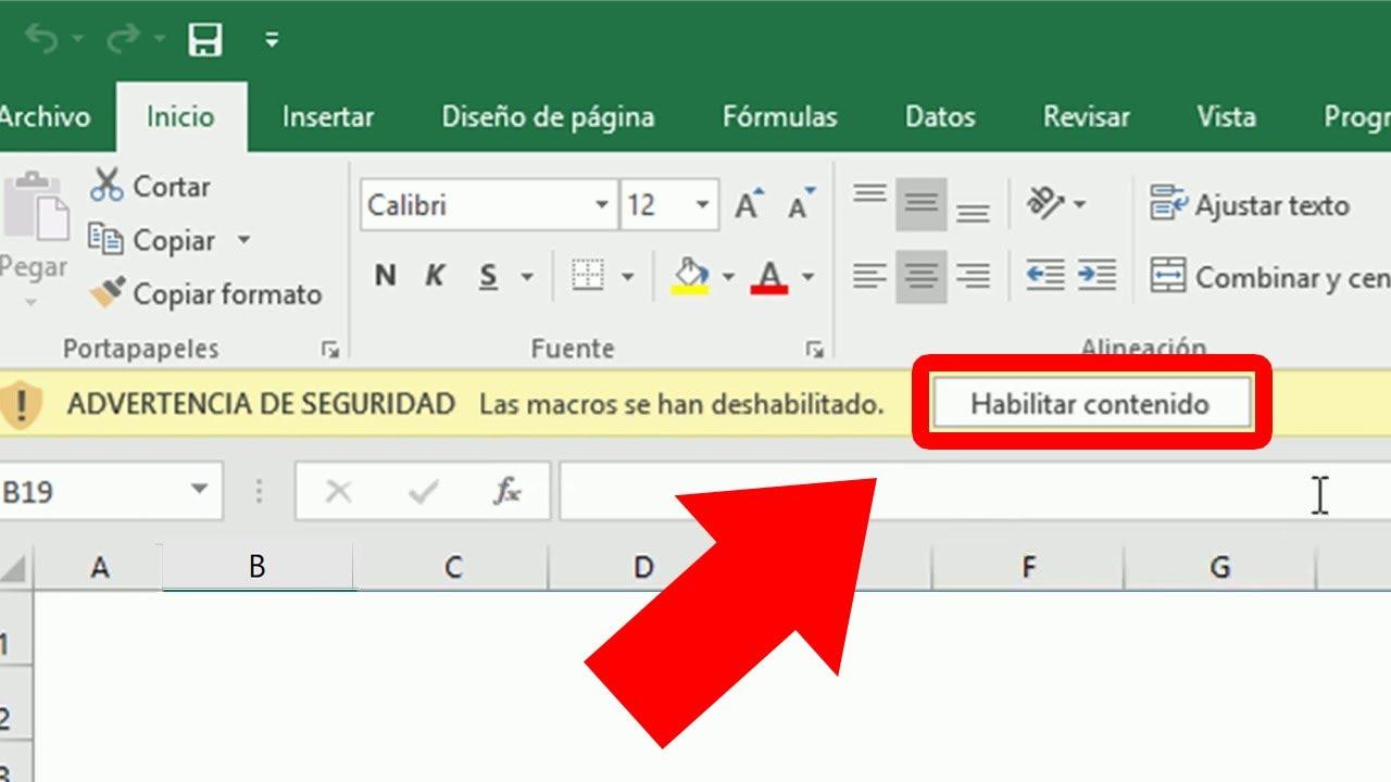 Seguridad de macros en Excel