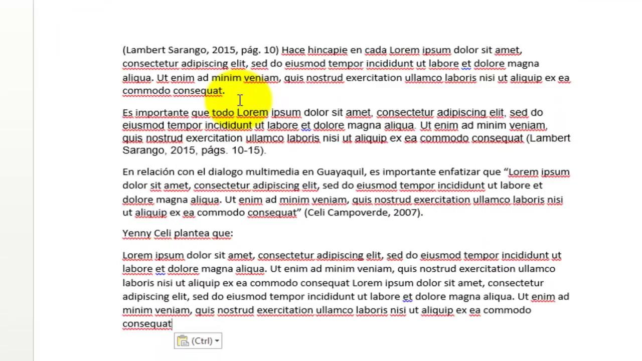 Bibliografia automatica en Word