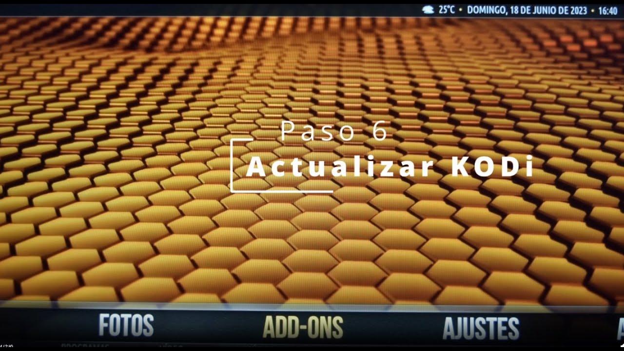 Guía para actualizar Kodi