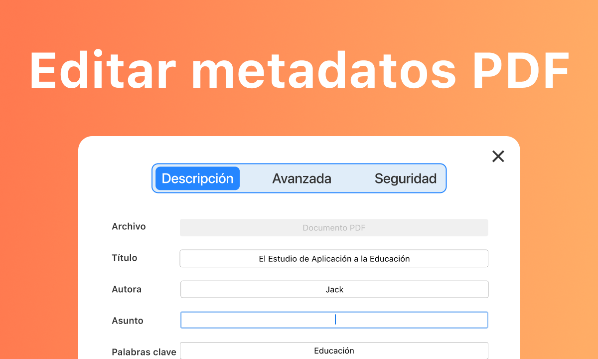 Metadatos en archivos PDF