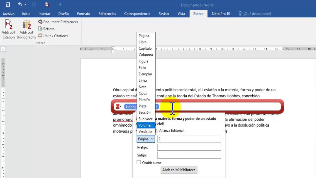 Uso de citas y bibliografía en Word