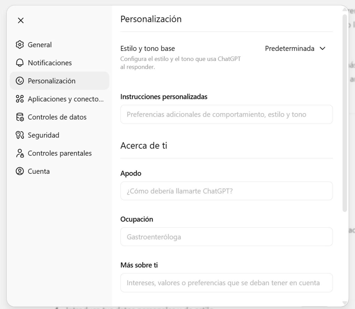 ejemplos de uso instrucciones personalizadas