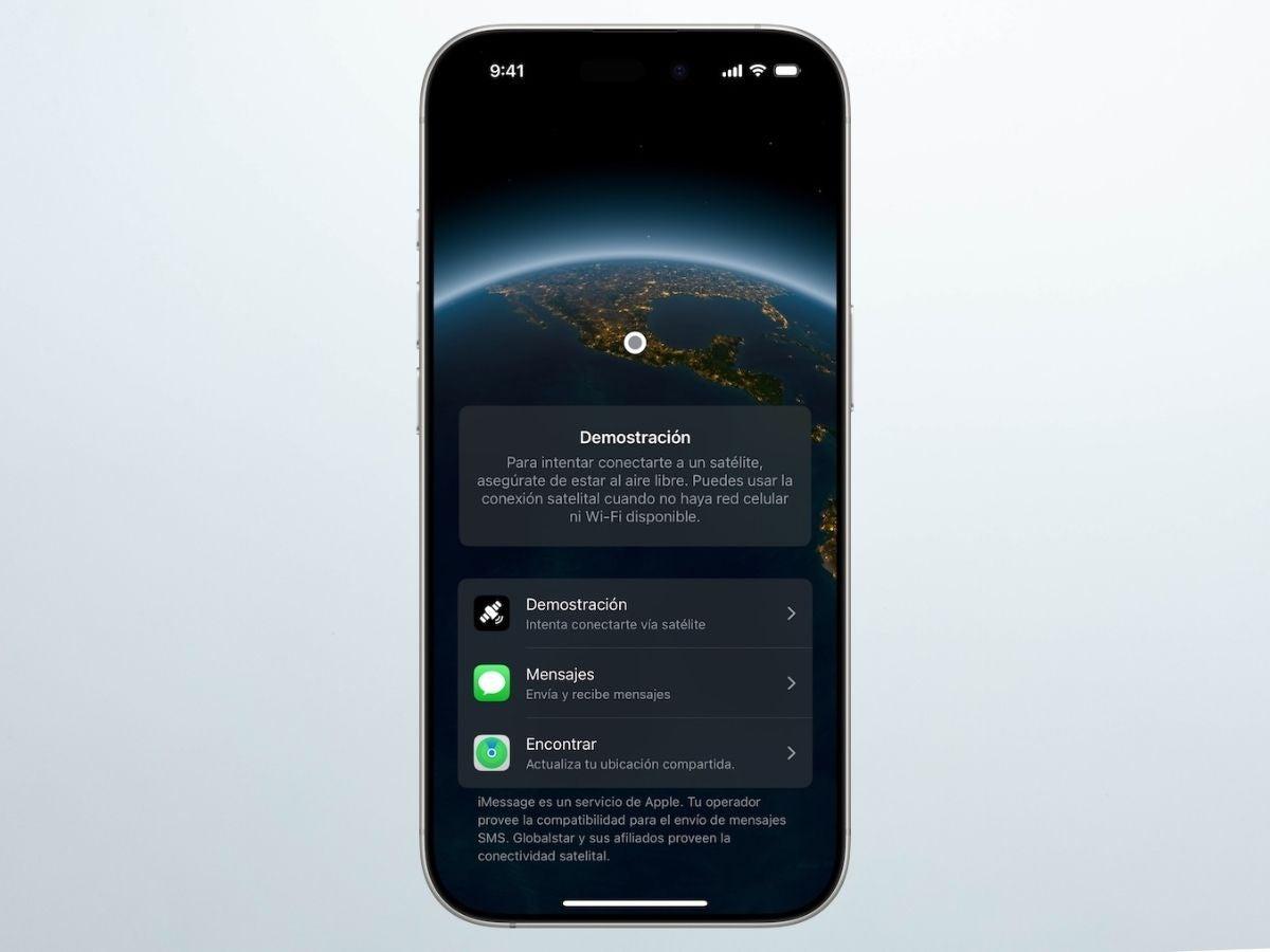 Funciones de satélite del iPhone