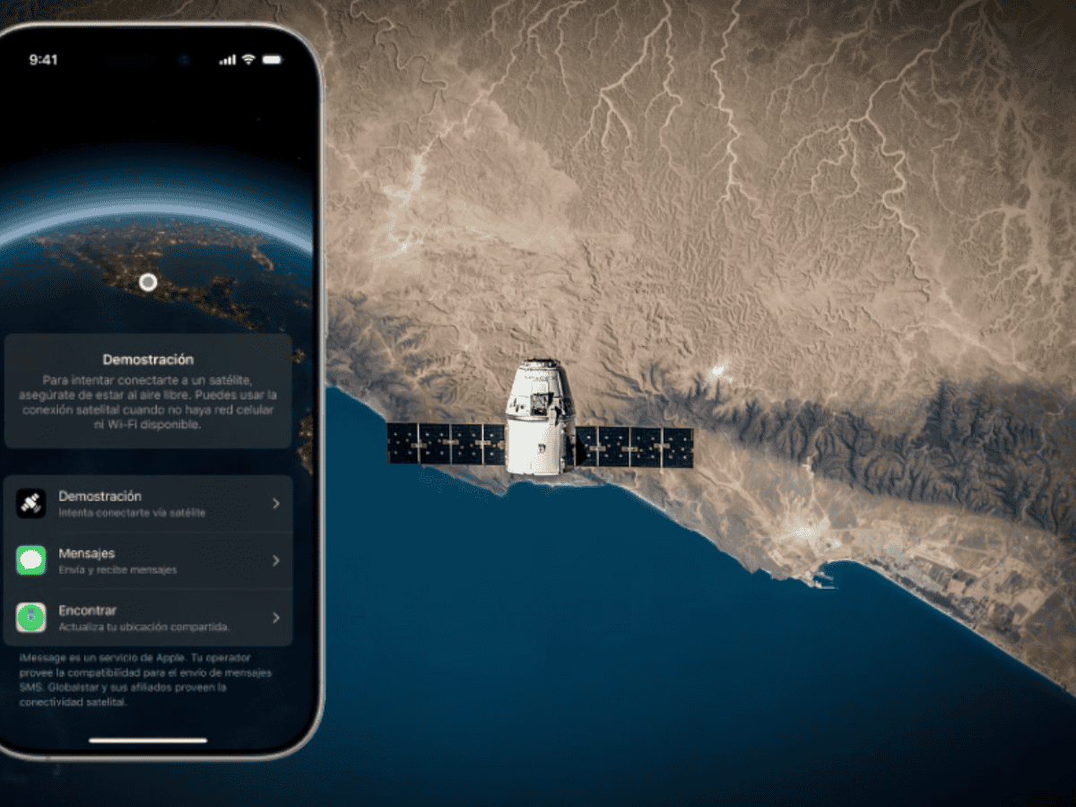 conexión satelital de los iPhone