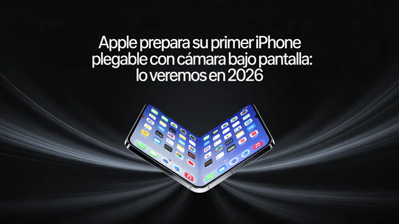 Cámara bajo pantalla en iPhone plegable