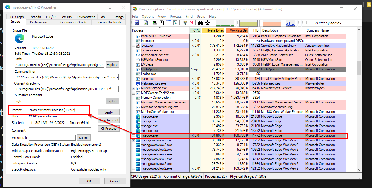 Multiproceso en Edge y conexiones
