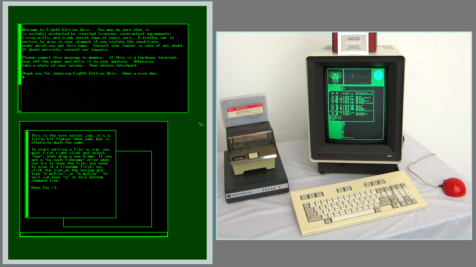 Emulación de V7, BSD y Research V8