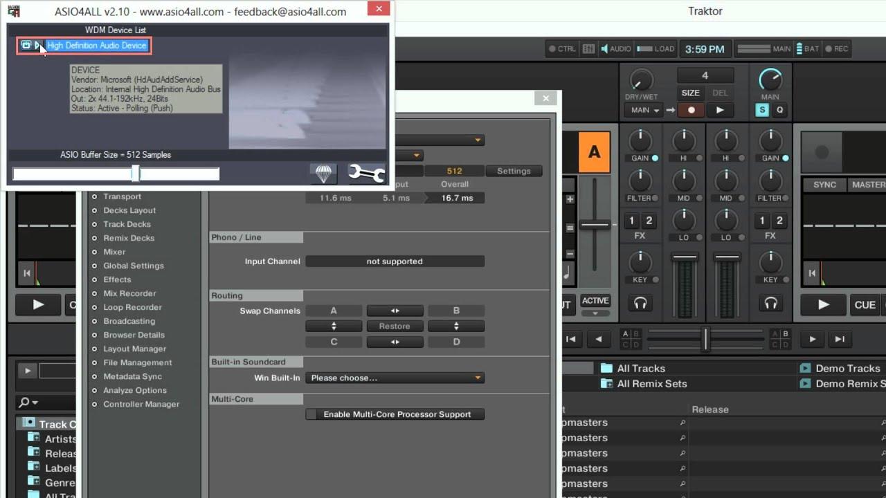 Comparativa ASIO y otros sistemas de audio