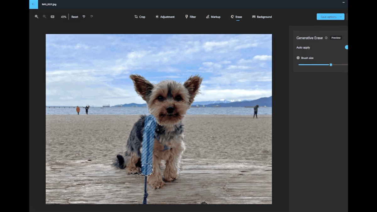 Borrador generativo en Fotos de Microsoft