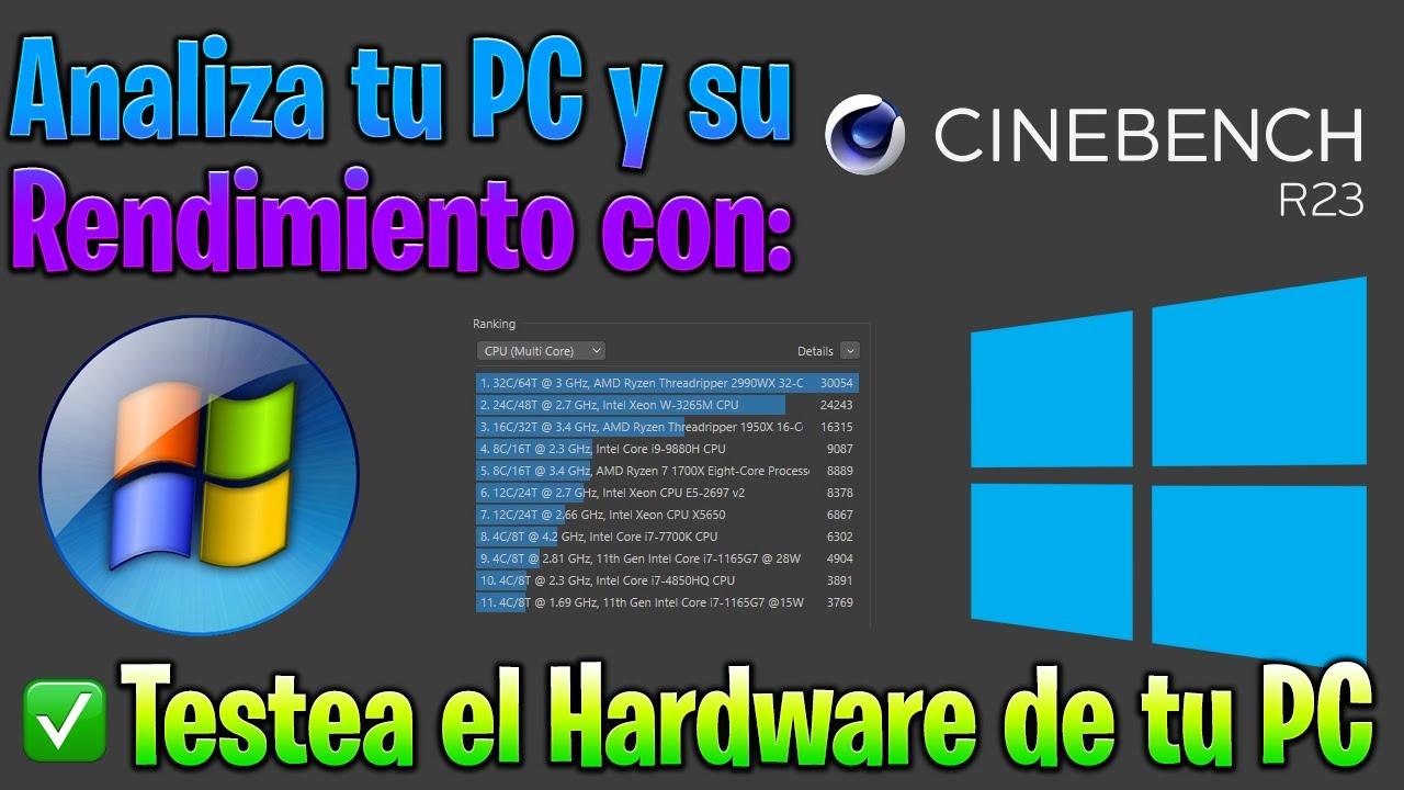 Prueba de rendimiento con Cinebench en la CPU