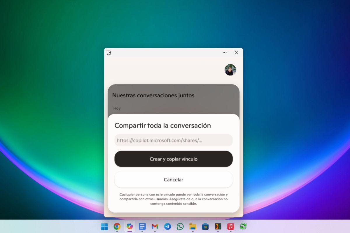 Guía para compartir conversaciones con enlaces de chatbots