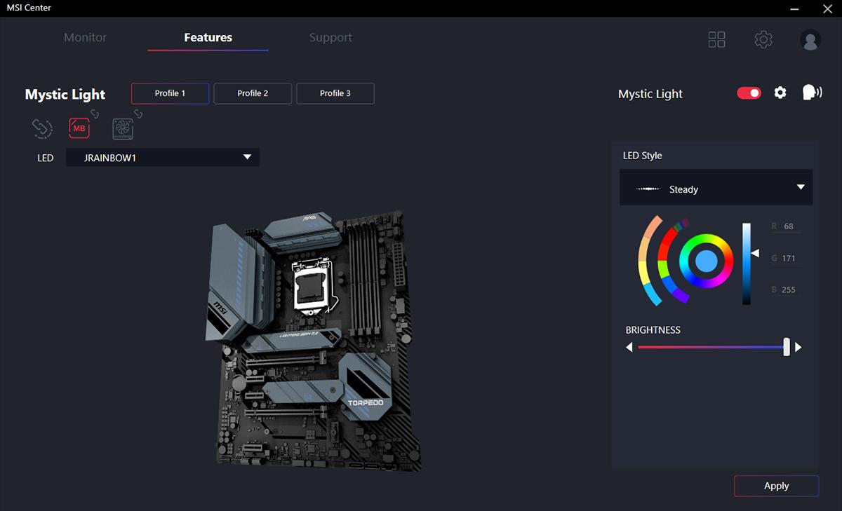 Iluminación RGB con MSI Mystic Light
