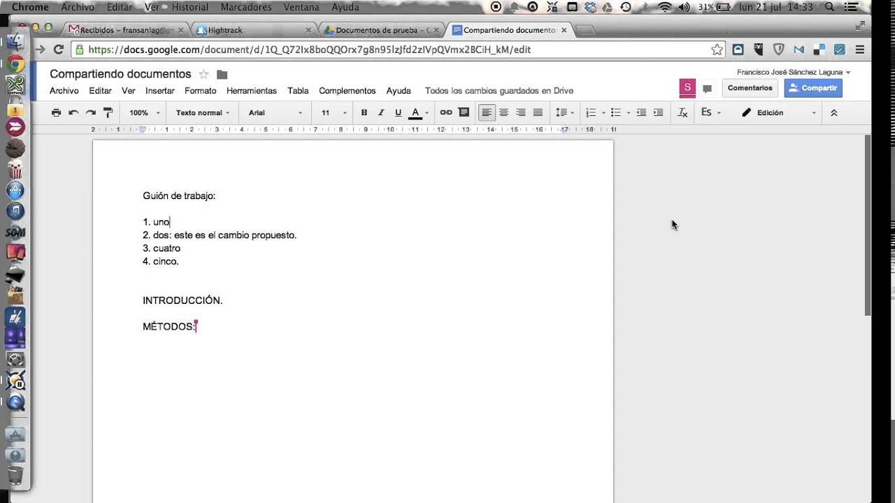 Control de versiones en Google Docs y GDrive
