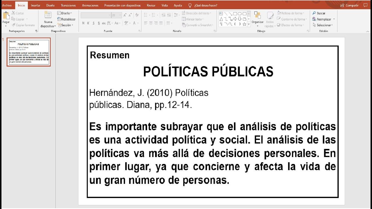 Ejemplo de cuaderno de trabajo creado en PowerPoint