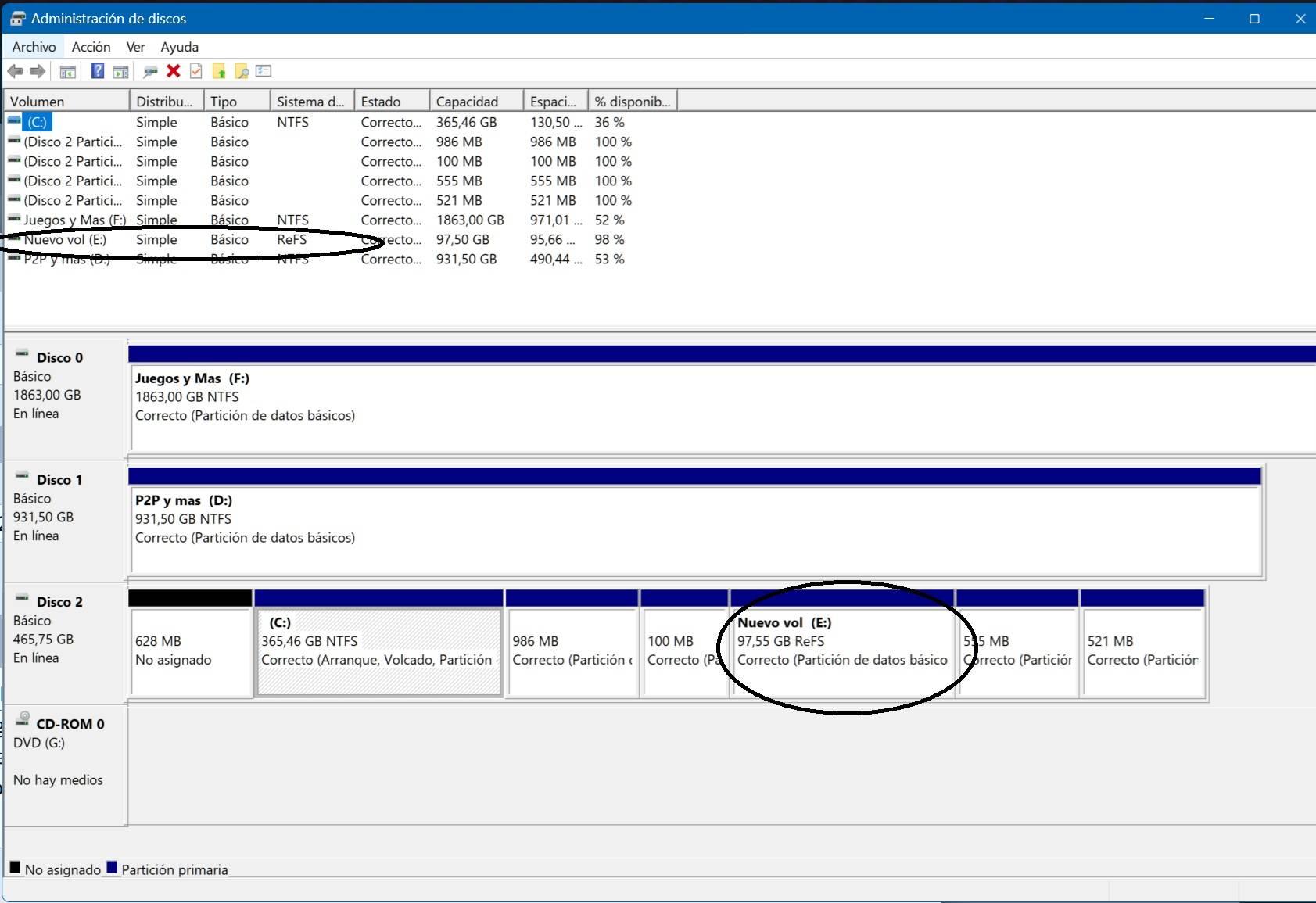 Comparativa ReFS y NTFS en Windows 11 Enterprise