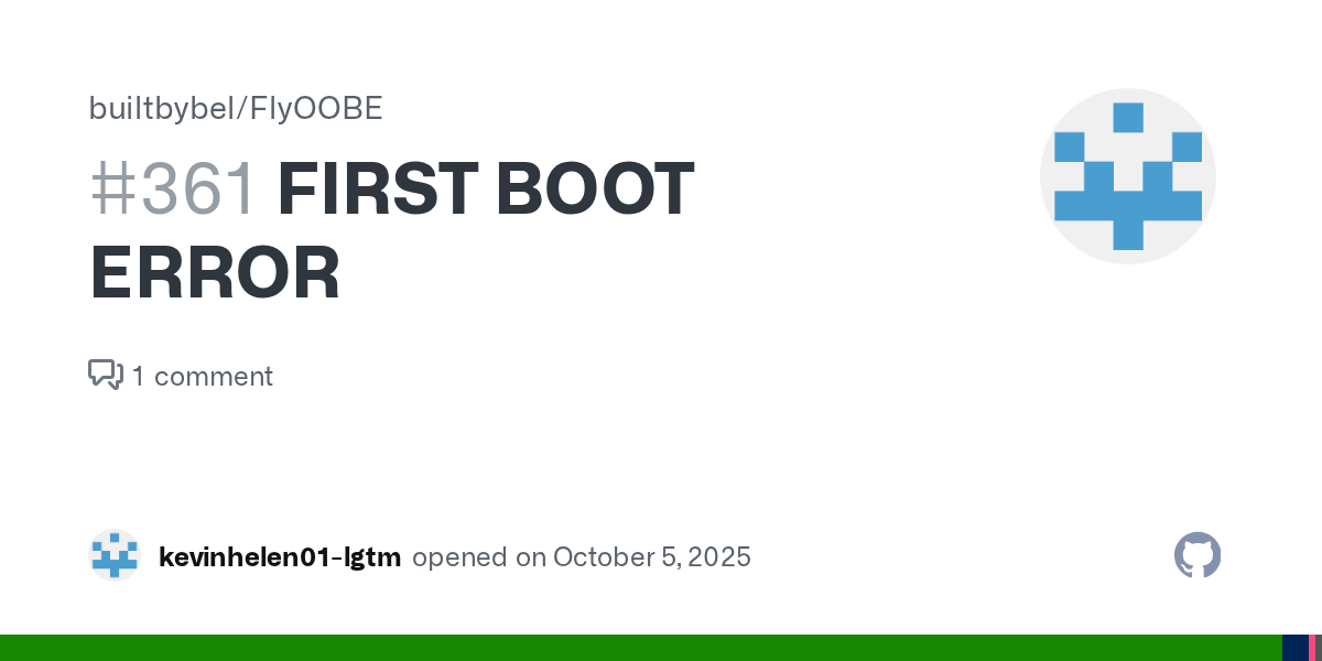 Síntomas del error en la fase FIRST_BOOT