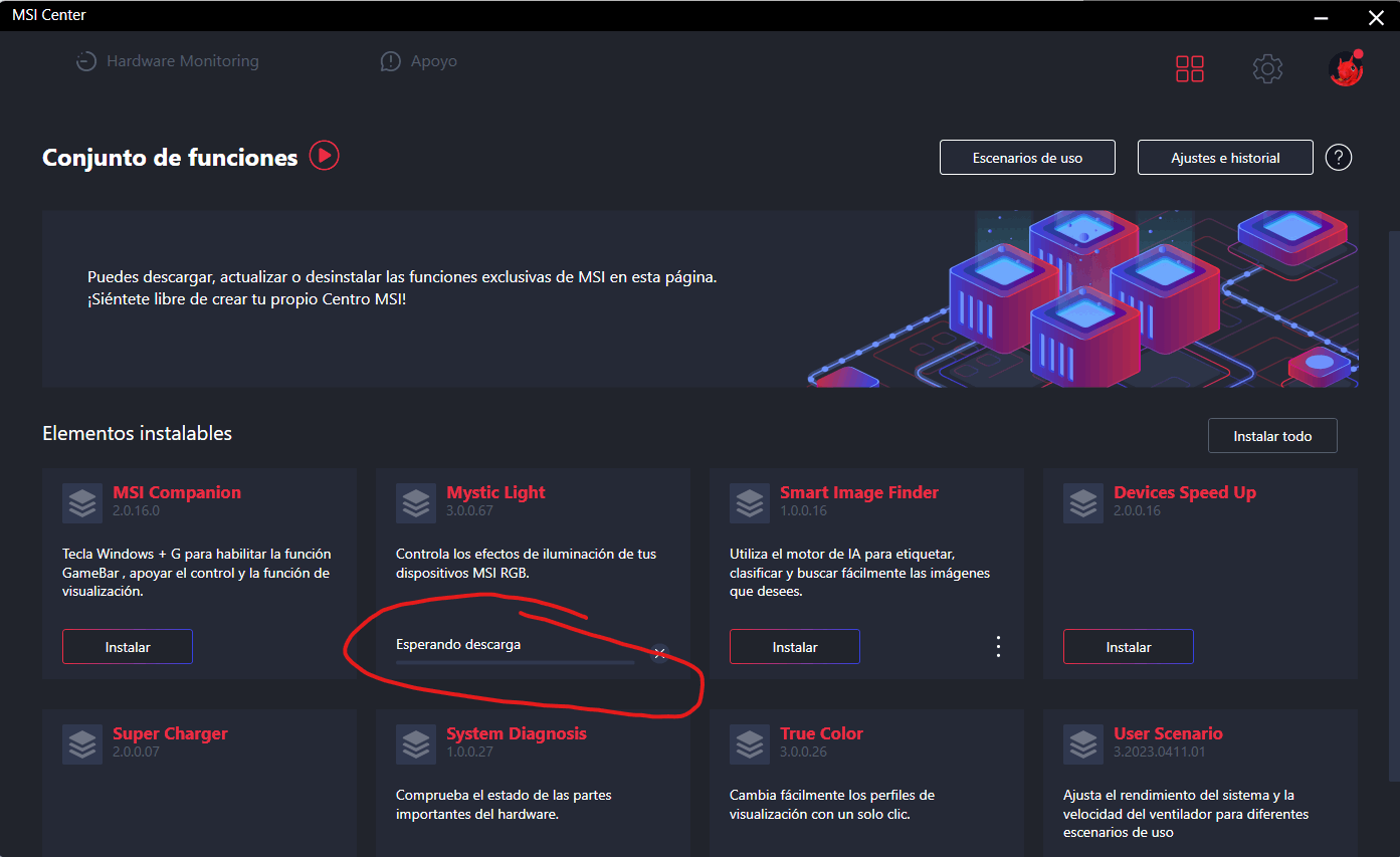 Configuración de perfiles de rendimiento en MSI Center Configuración de perfiles de rendimiento en MSI Center