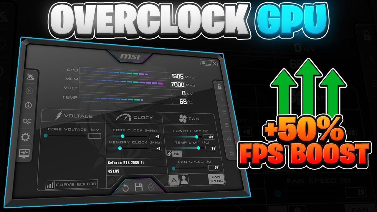 Overclocking seguro en GPU y memoria con MSI Afterburner