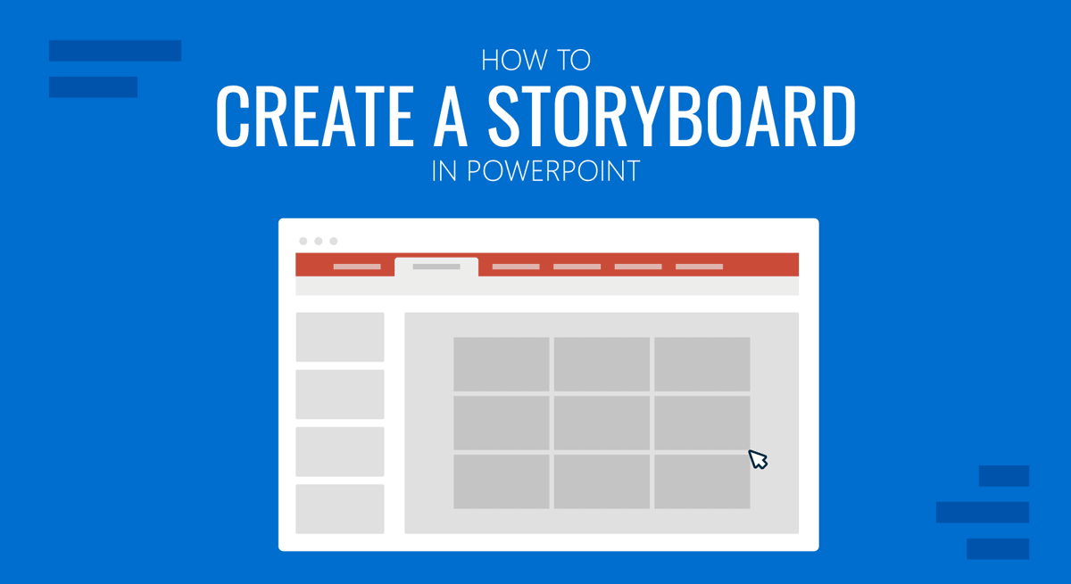 Diagrama de storyboard en PowerPoint