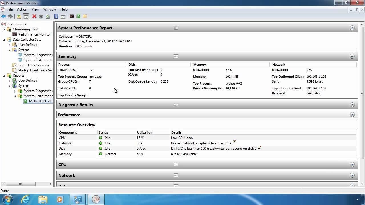 Telemetría local con PerfMon Data Collector Sets