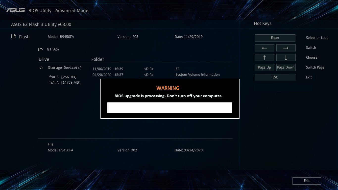 Interfaz UEFI en placa base ASUS