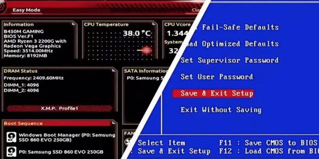 BIOS UEFI Gigabyte con opciones avanzadas