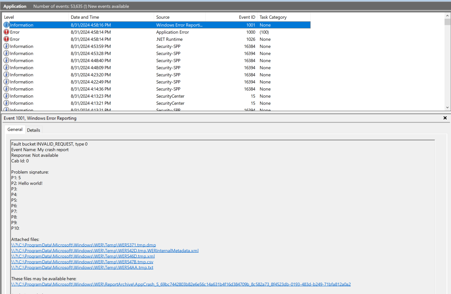 Configurar Windows Error Reporting