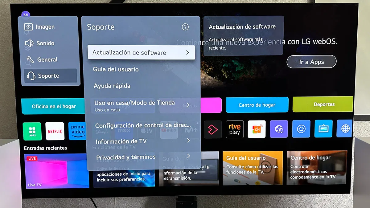 actualizar tv lg