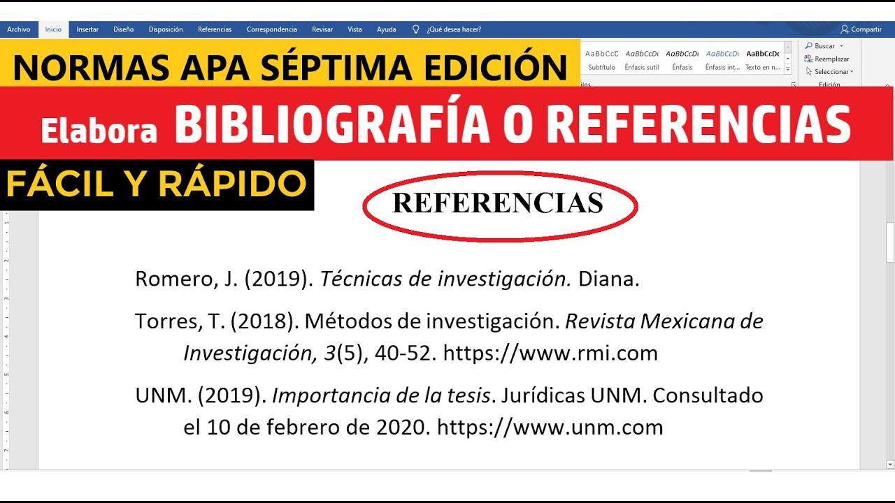 citar y hacer referencias en formato apa