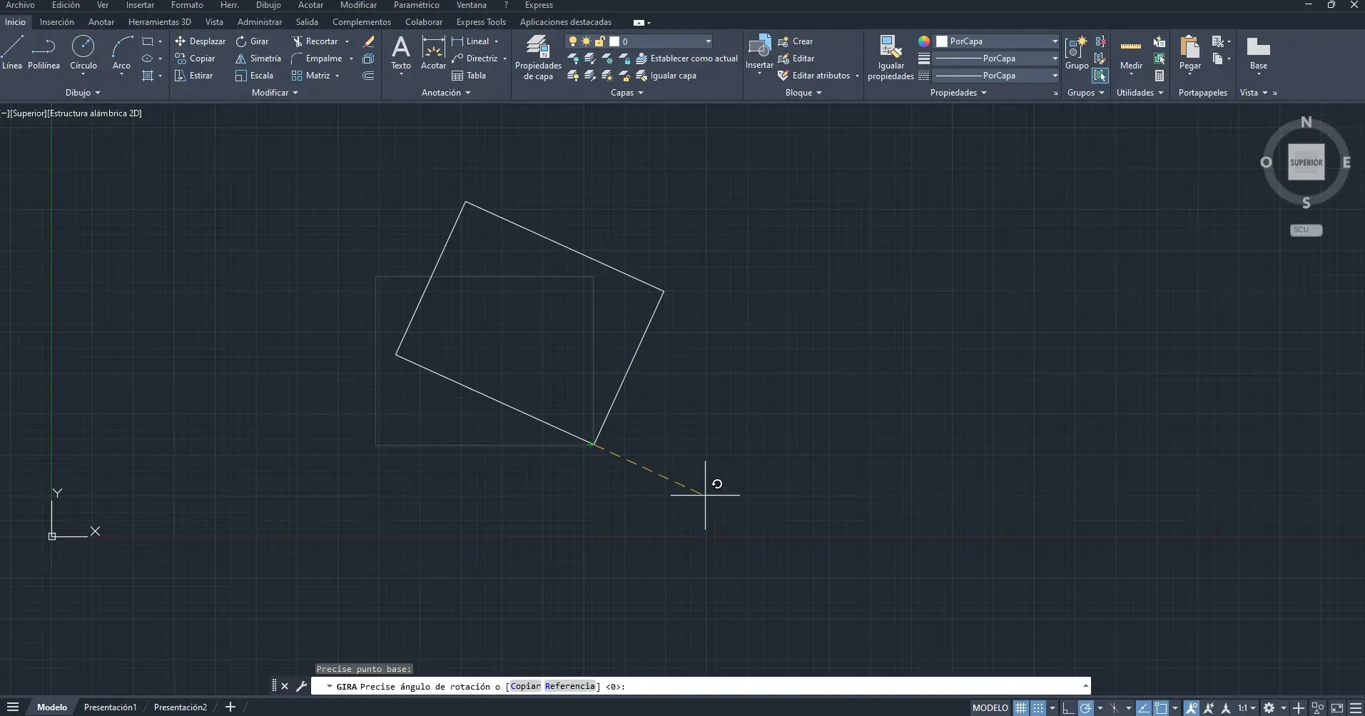 Uso de comandos en AutoCAD Uso de comandos en AutoCAD