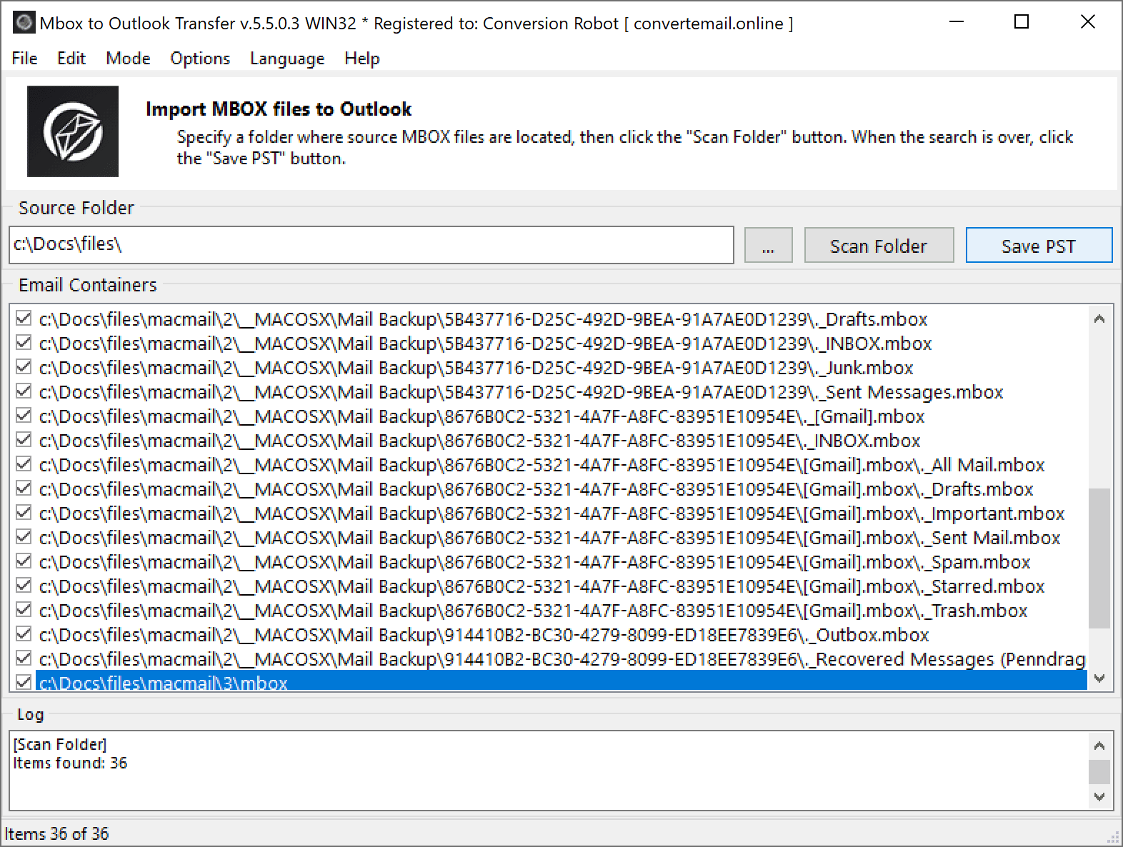 Herramientas para analizar archivos MBOX Informe de datos MBOX