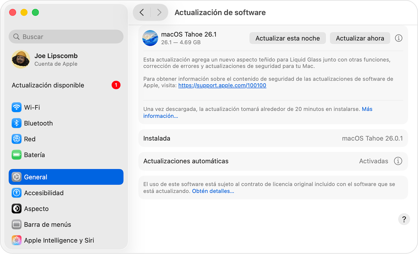 Actualizar a una nueva versión de macOS