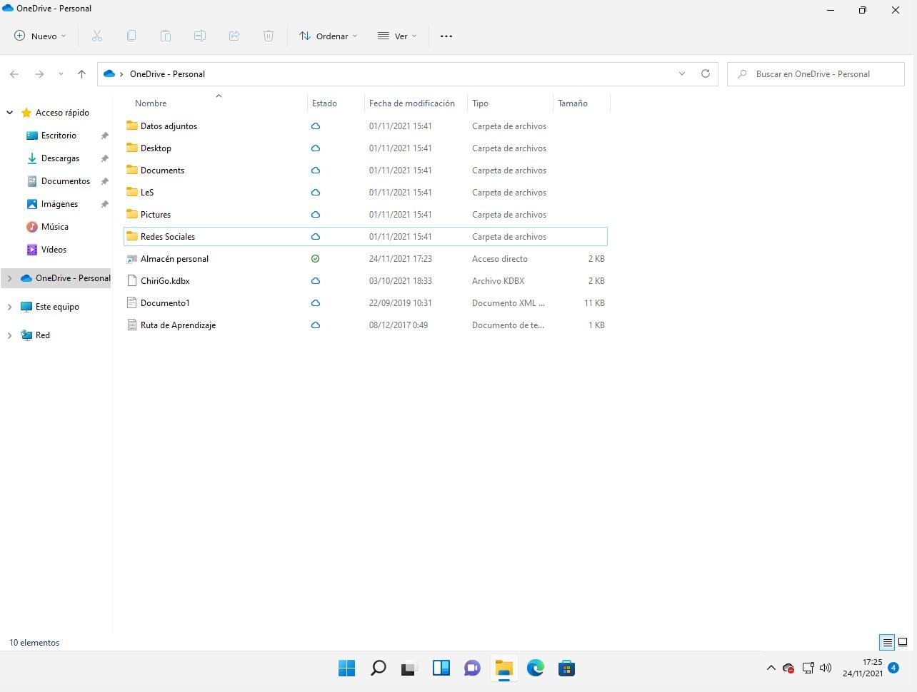 Compartir carpeta o archivo en red en Windows 11